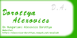 dorottya alexovics business card